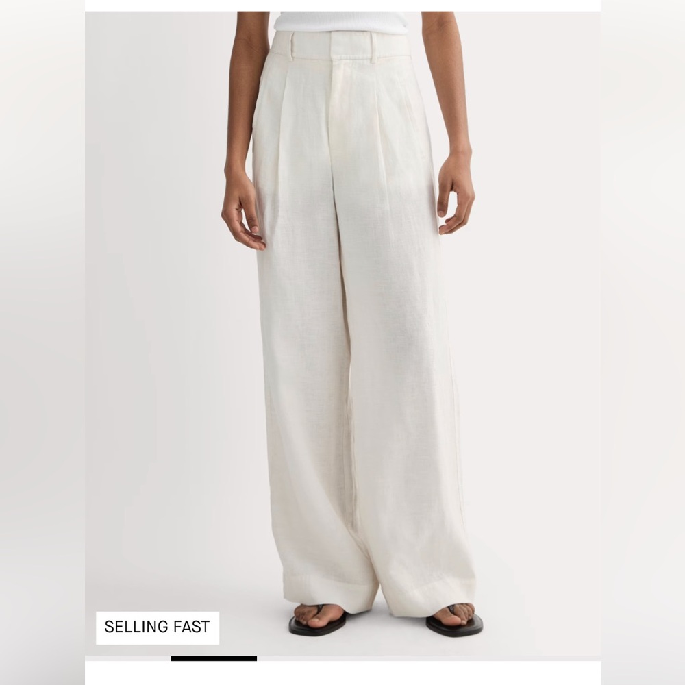 NWT Everlane Linen Way High Drape Pant W Sz 12